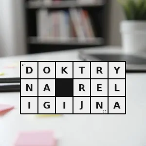 Hasło krzyżówkowe zespół wierzeń religijnych obejmujących głównie teorię bogów - doktryna religijna – rozwiązanie, synonimy, podpowiedzi i definicje krzyżówkowe